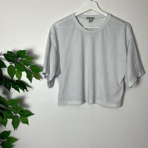 ⚽️ FOREVER 21 mesh soccer bloke hooligan football jersey t shirt tee crop top ⚽️